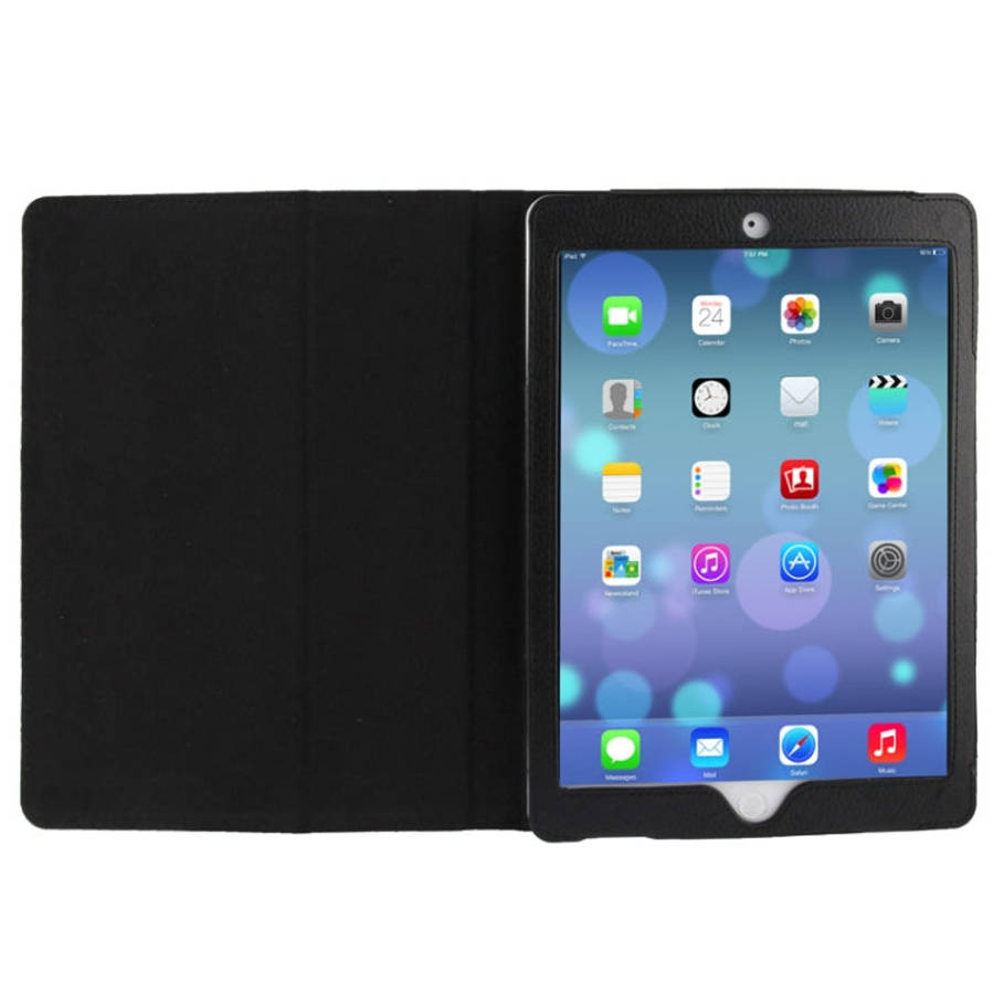 Litchi Texture Flip Leather Case with Holder & Sleep / Wake-up Function for iPad Air