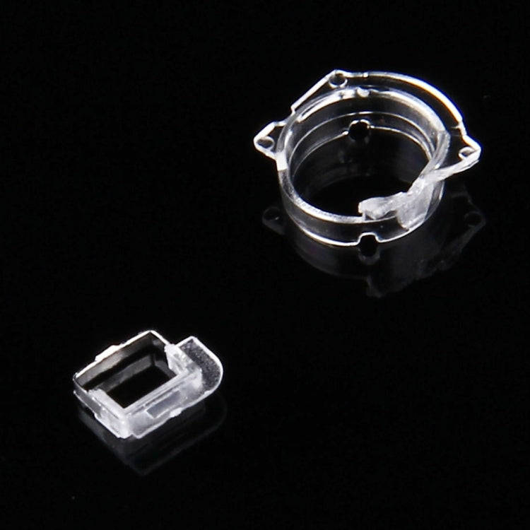 100 PCS Transparent Plastic Camera Lens Frame for iPhone 5 & 5S & 5C