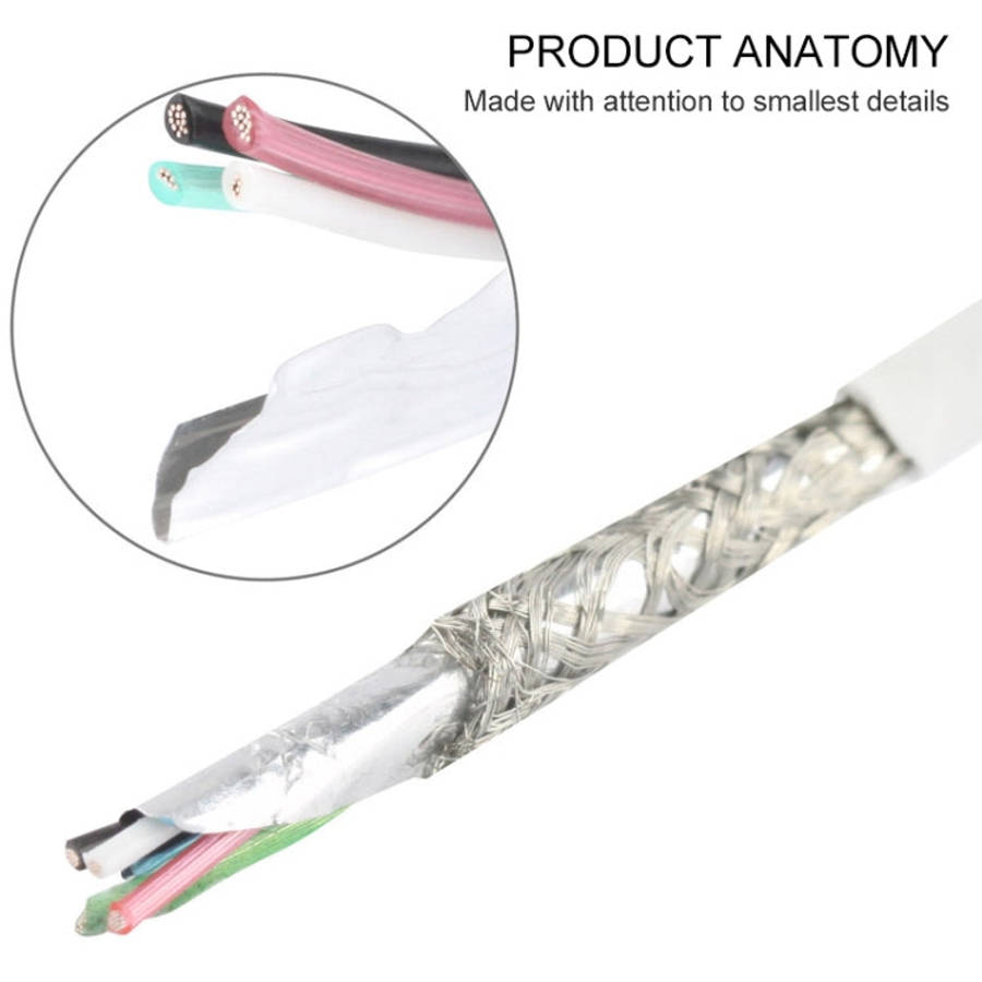 USB to 8 Pin Multiple Strands TPE Sync Data / Charging Cable, Cable Length: 1m