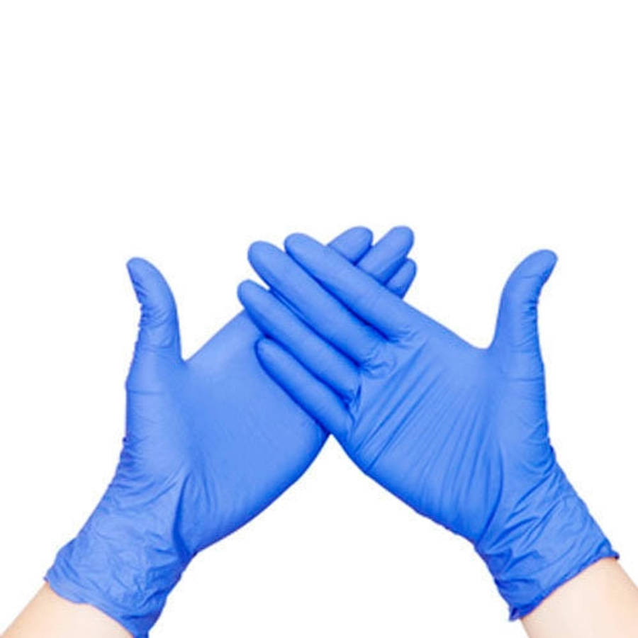 100 PCS AMMEX Durable Disposable Nitrile Rubber Gloves, Size: L