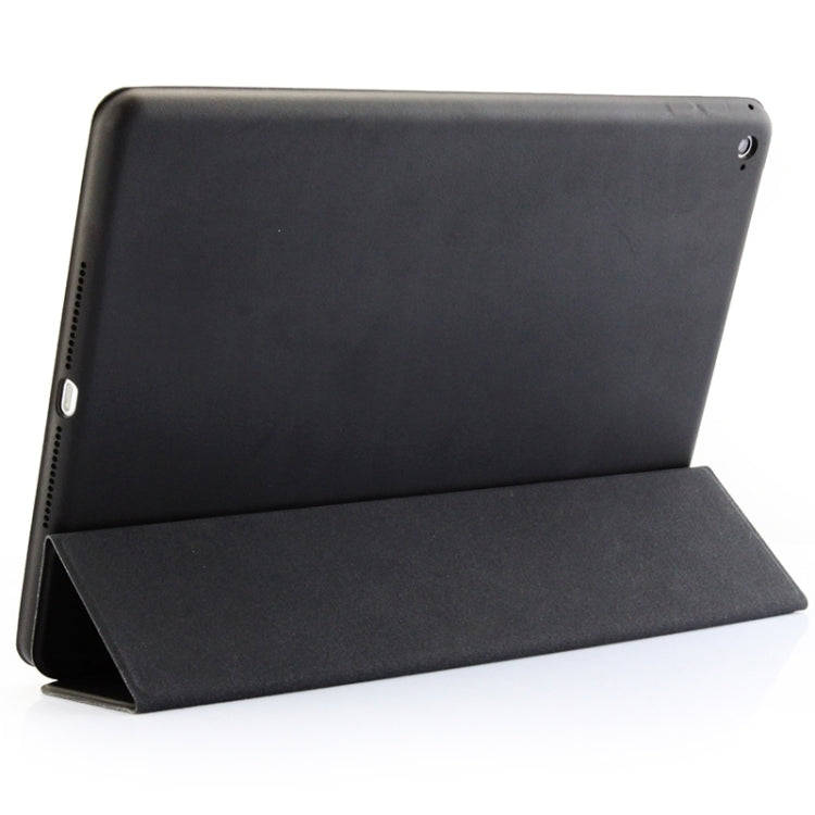3-fold Naturally Treated Smart Leather Case with Sleep / Wake-up Function & Holder for iPad Air 2