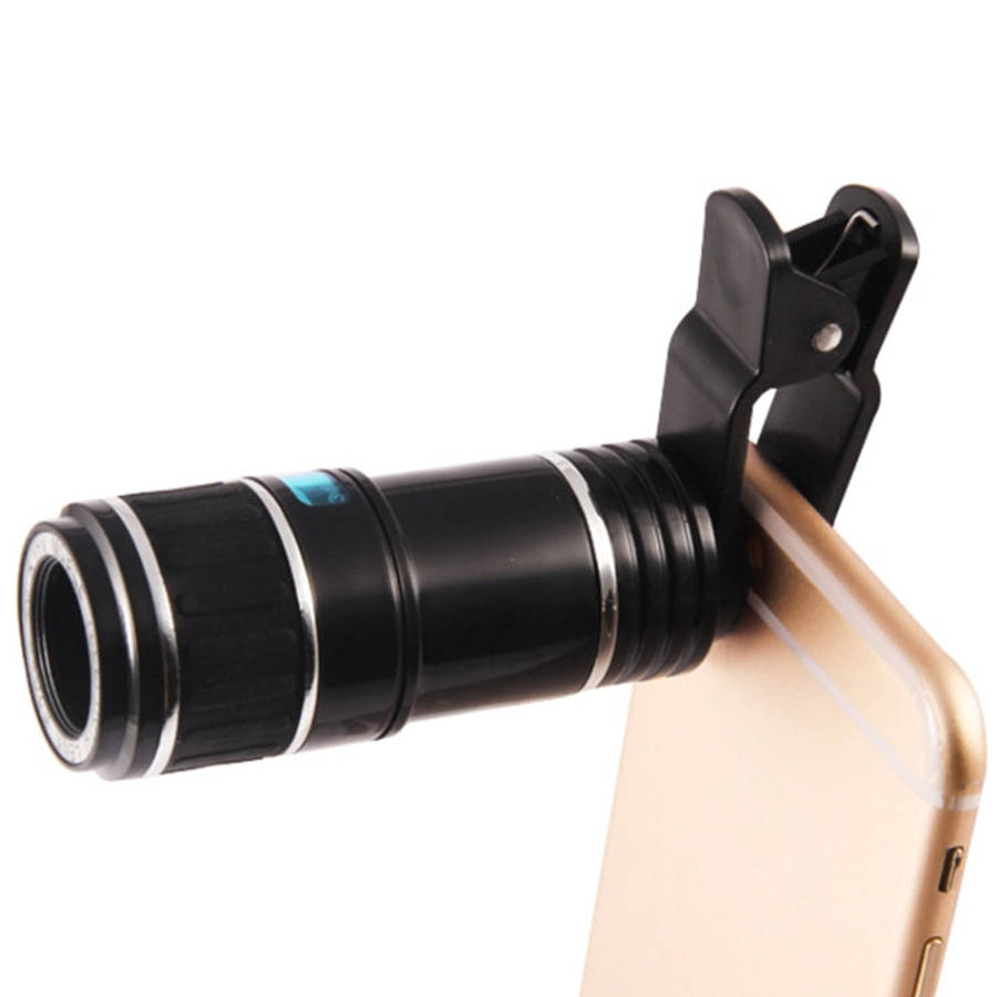 Universal 12X Zoom Optical Zoom Telescope Lens with Clip