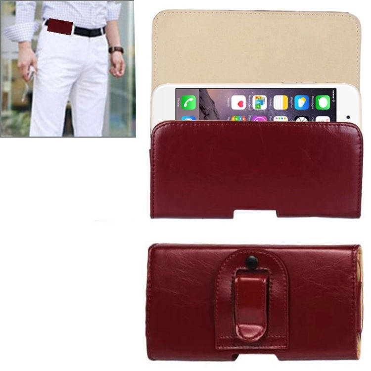 Crazy Horse Texture Horizontal Style Leather Waist Bag for iPhone 6 Plus / Galaxy Note 4 / Note 3...