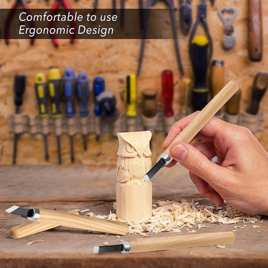 12 PCS / Set Assorted Wood Carving Tools Set with Stainless Steel Blade and Wood Handle, 12 PCS /...