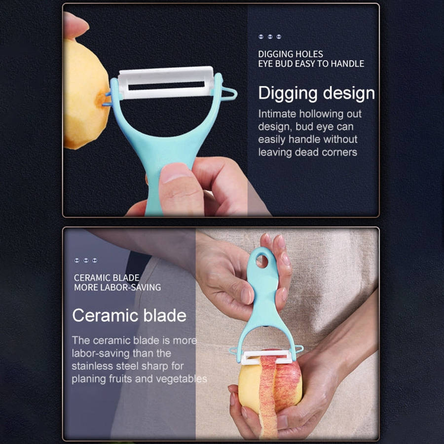 T Shaped Ceramic Skin Peeler with Durable ABS Handle, Random Color Delivery, T Shaped Peel Knife