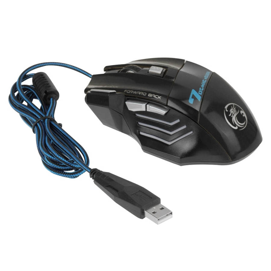 7 Buttons with Scroll Wheel 5000 DPI LED Wired Optical Gaming Mouse for Computer PC Laptop, X7 7 ...