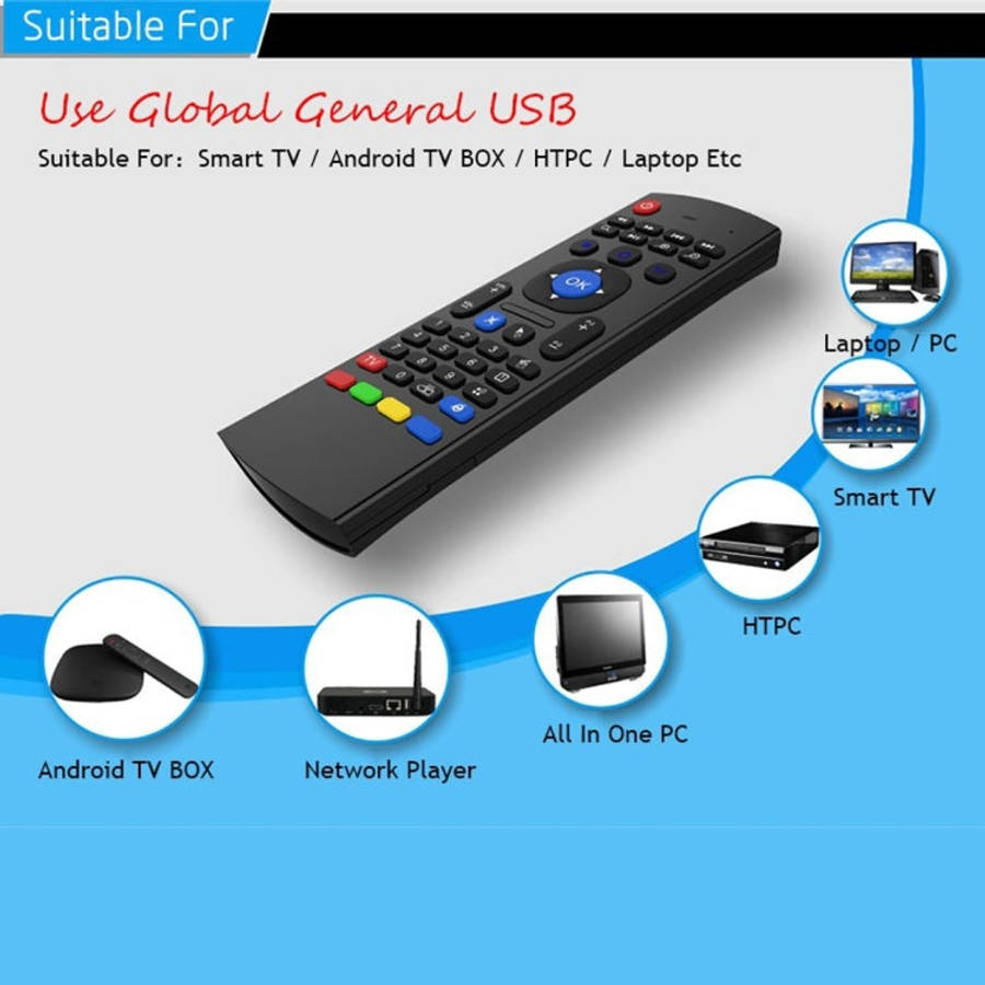 MX3 Air Mouse Wireless 2.4G Remote Control Keyboard with Browser Shortcuts for Android TV Box / M...