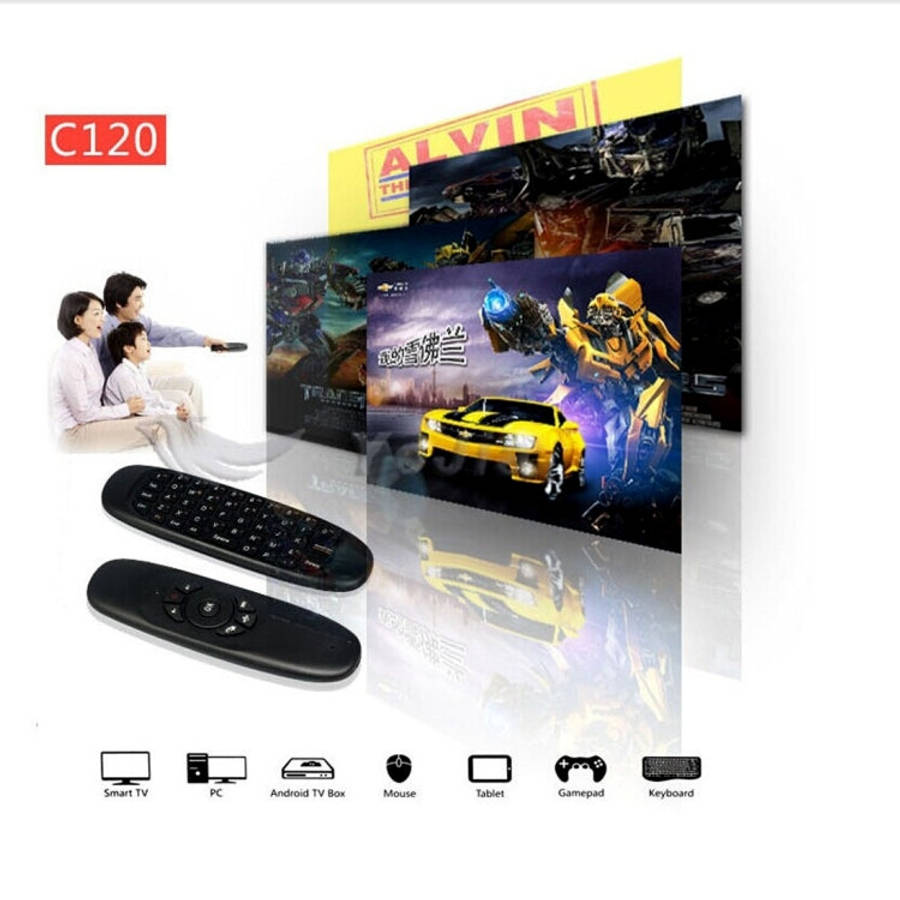C120 T10 Fly Air Mouse 2.4GHz Rechargeable Wireless Keyboard Remote Control for Android TV Box / ...