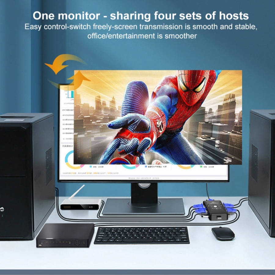 4-PORT KVM Switch, 4 Ports (with USB)