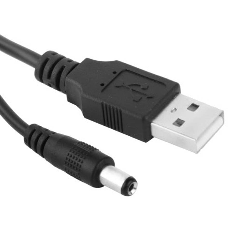 USB Male to DC 5.5 x 2.1mm Power Cable, Length: 1m, USB Male (Length: 1m)