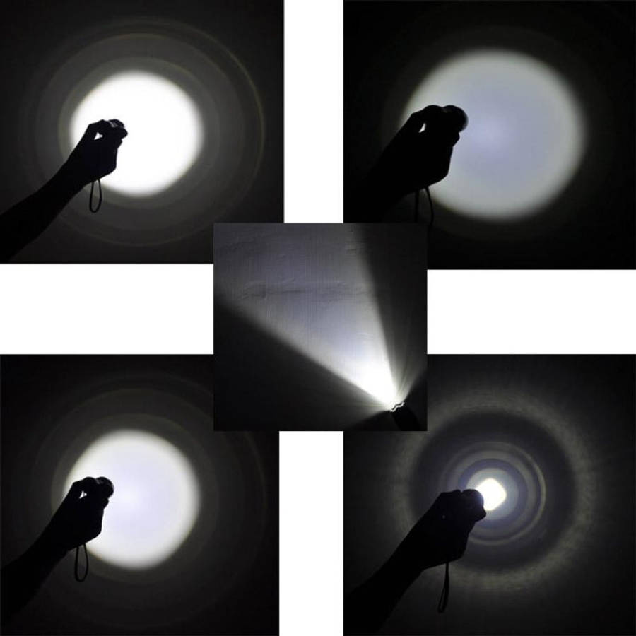 LT-XD White Light LED Flashlight 1800 LM 5-Modes(Black)