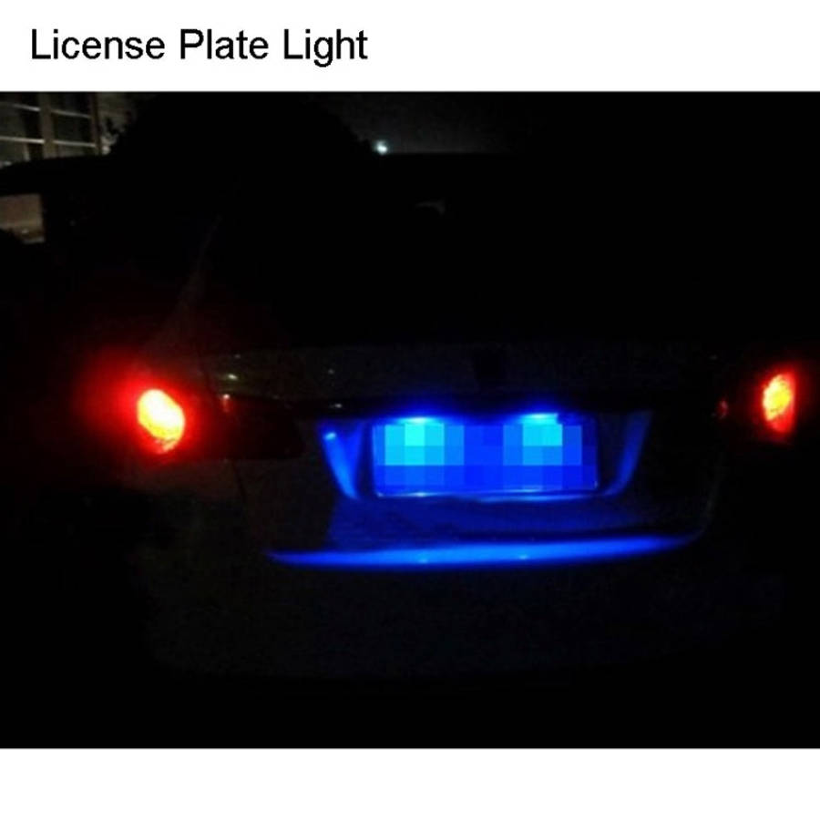 2 PCS T10 1.5W 60LM 1 LED Dark Blue COB LED Brake Light for Vehicles, DC12V
