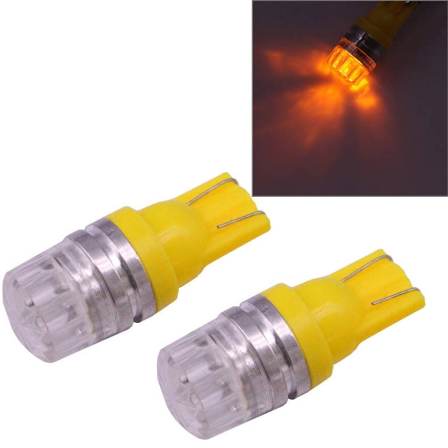2 PCS T10 1.5W 60LM 1 LED Dark Blue COB LED Brake Light for Vehicles, DC12V