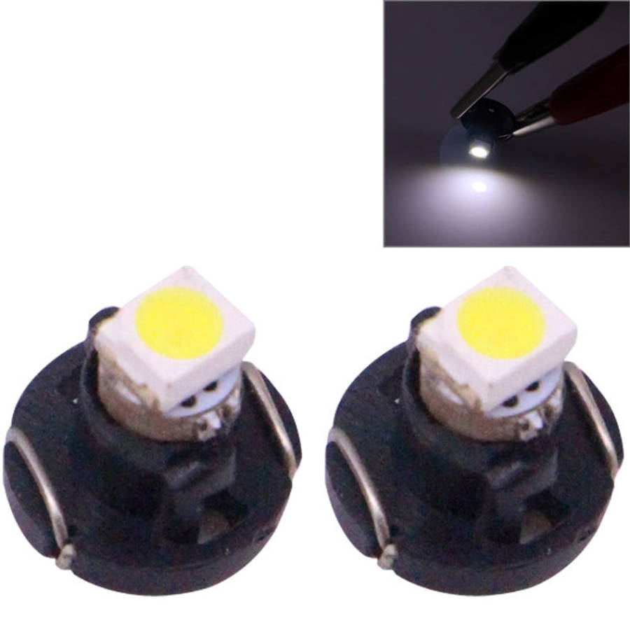 2 PCS T3 White Light 0.1W 5LM 1 LED SMD 3528 LED Instrument Light Bulb Dashboard Light for Vehicl...