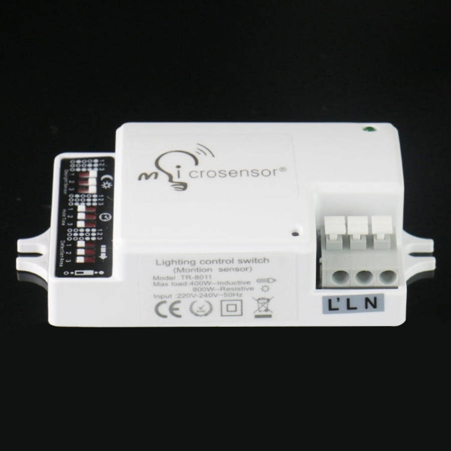 TR-8011 AC 220-240V Light Control Sensor Automatic Light DIP Switch, Detection Range: 10m