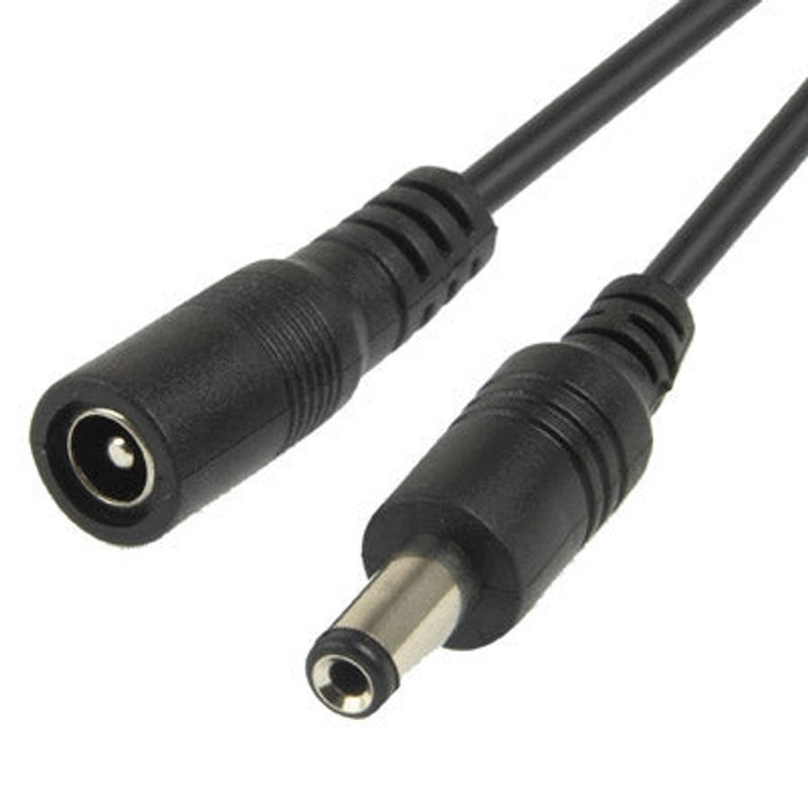 5.5 x 2.1mm DC Power Female Barrel to Male Barrel Connector Cable for LED Light Controller, Lengt...