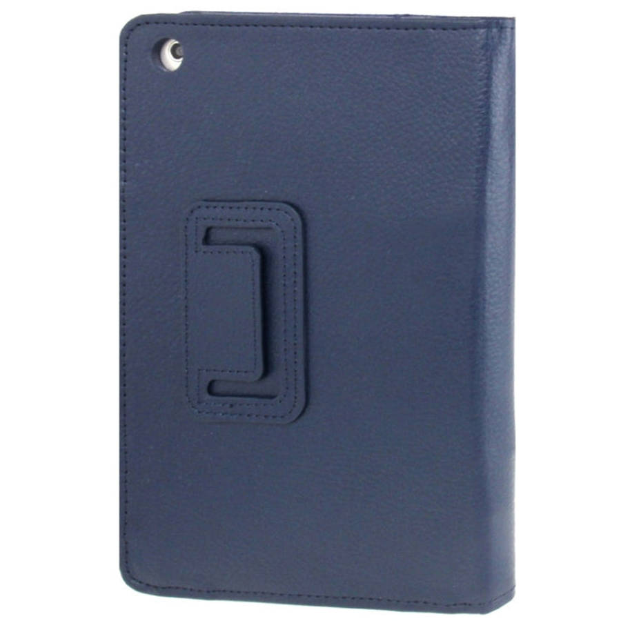 2-fold Litchi Texture Flip Leather Case with Holder Function for iPad mini / mini 2 Retina