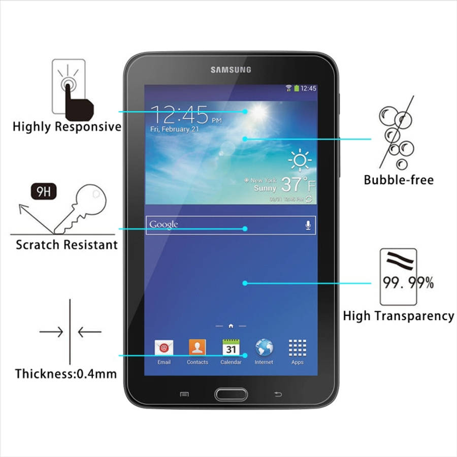 0.4mm 9H+ Surface Hardness 2.5D Explosion-proof Tempered Glass Film for Galaxy Tab 3 Lite T110 / ...