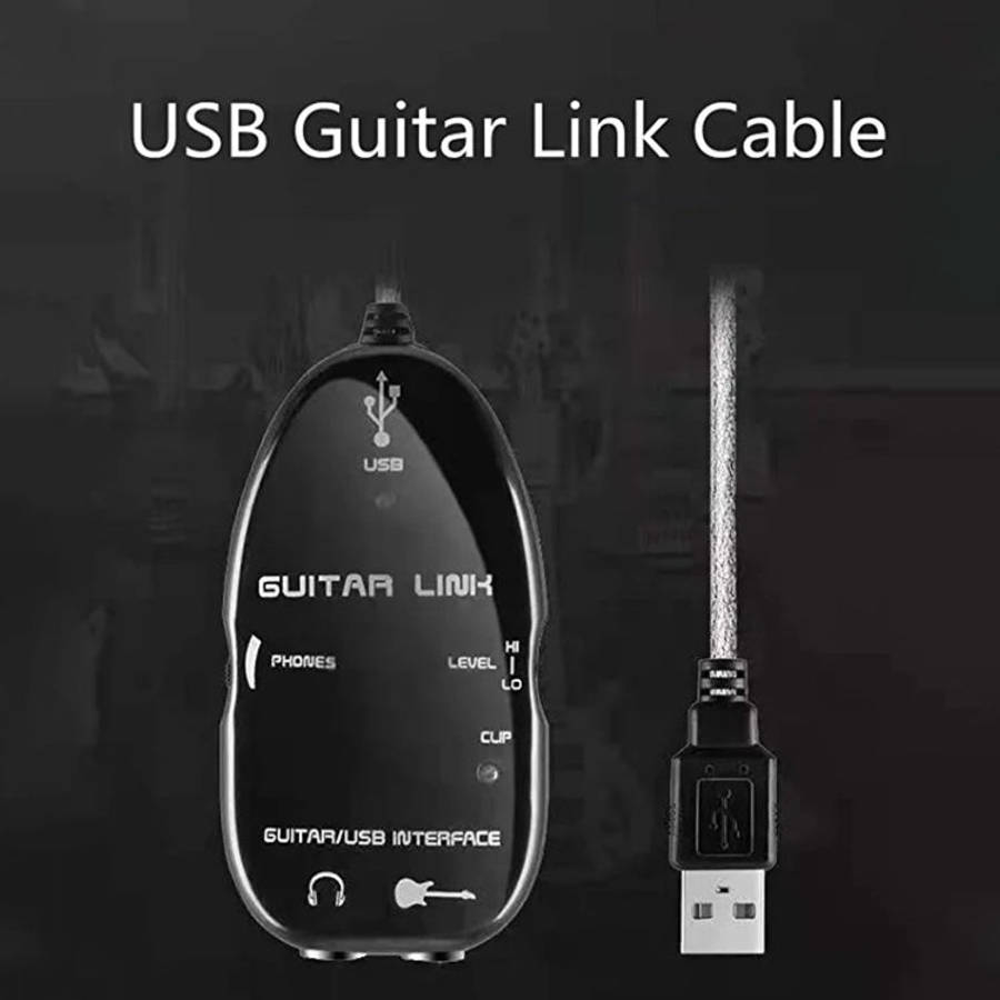 USB Interface Guitar Link Cable PC / MAC Recording, USB Interface Guitar Link Cable (Black), USB ...