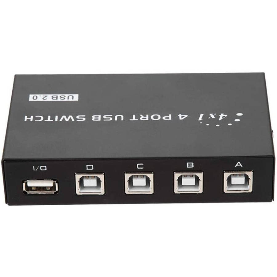 FENGJIE FJ-IA4B-C 4 Ports High Speed USB 2.0 Key-Press Switcher Share Switch Box for PC Computer ...
