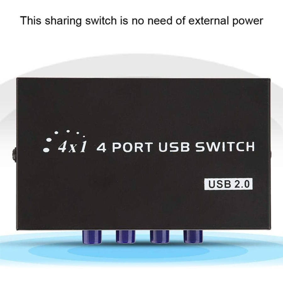 FENGJIE FJ-IA4B-C 4 Ports High Speed USB 2.0 Key-Press Switcher Share Switch Box for PC Computer ...