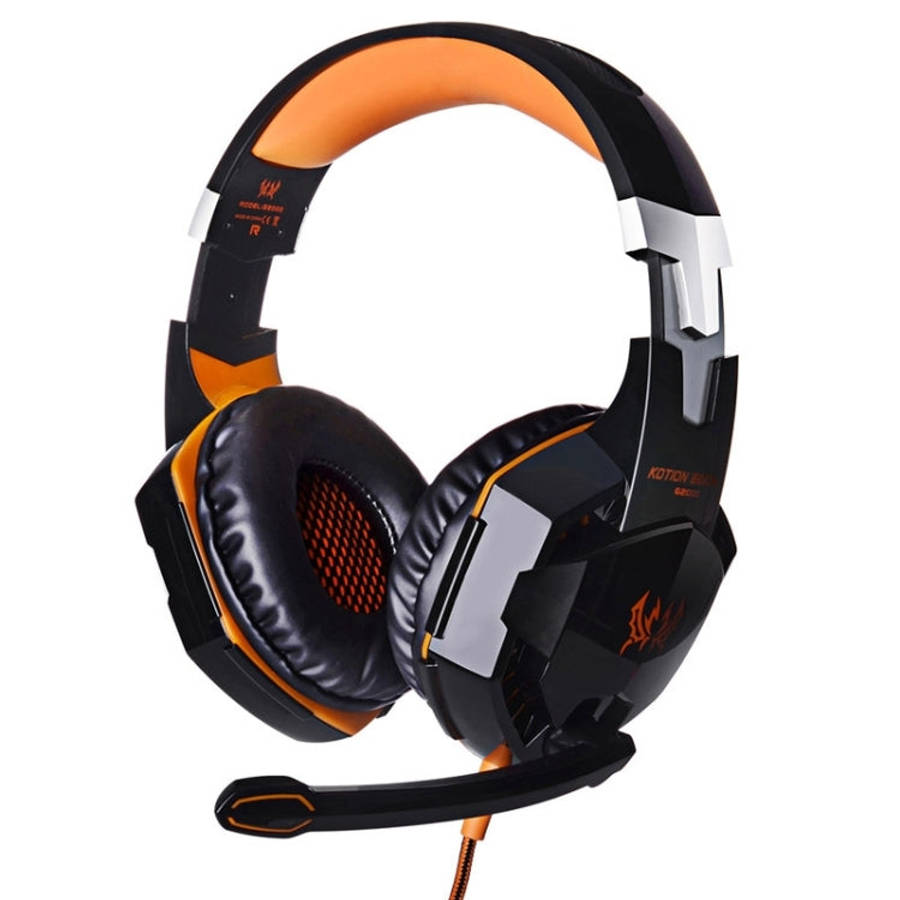 EACH G2000 Over-ear Stereo Bass Gaming Headset with Mic & LED Light for Computer, Cable Length: 2.2m