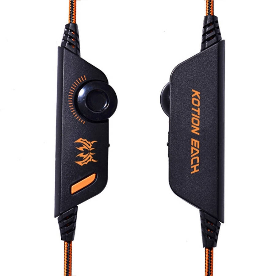 EACH G2000 Over-ear Stereo Bass Gaming Headset with Mic & LED Light for Computer, Cable Length: 2.2m