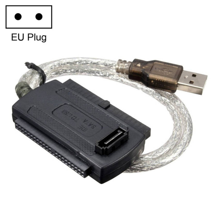 USB 2.0 to IDE & SATA Cable Cable Length: approx 55cm, USB 2.0 to IDE & SATA (EU Plug), USB 2.0 t...