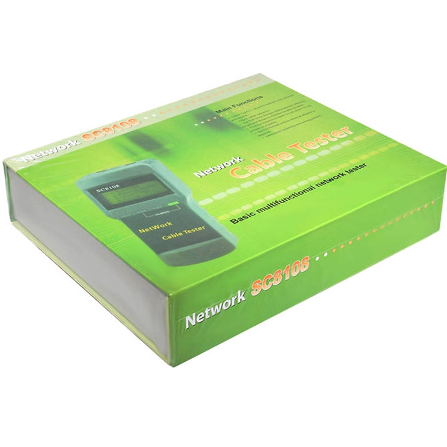 Portable Wireless Network cable Tester SC8108 LCD Digital PC Data Network CAT5 RJ45 LAN Phone Cab...