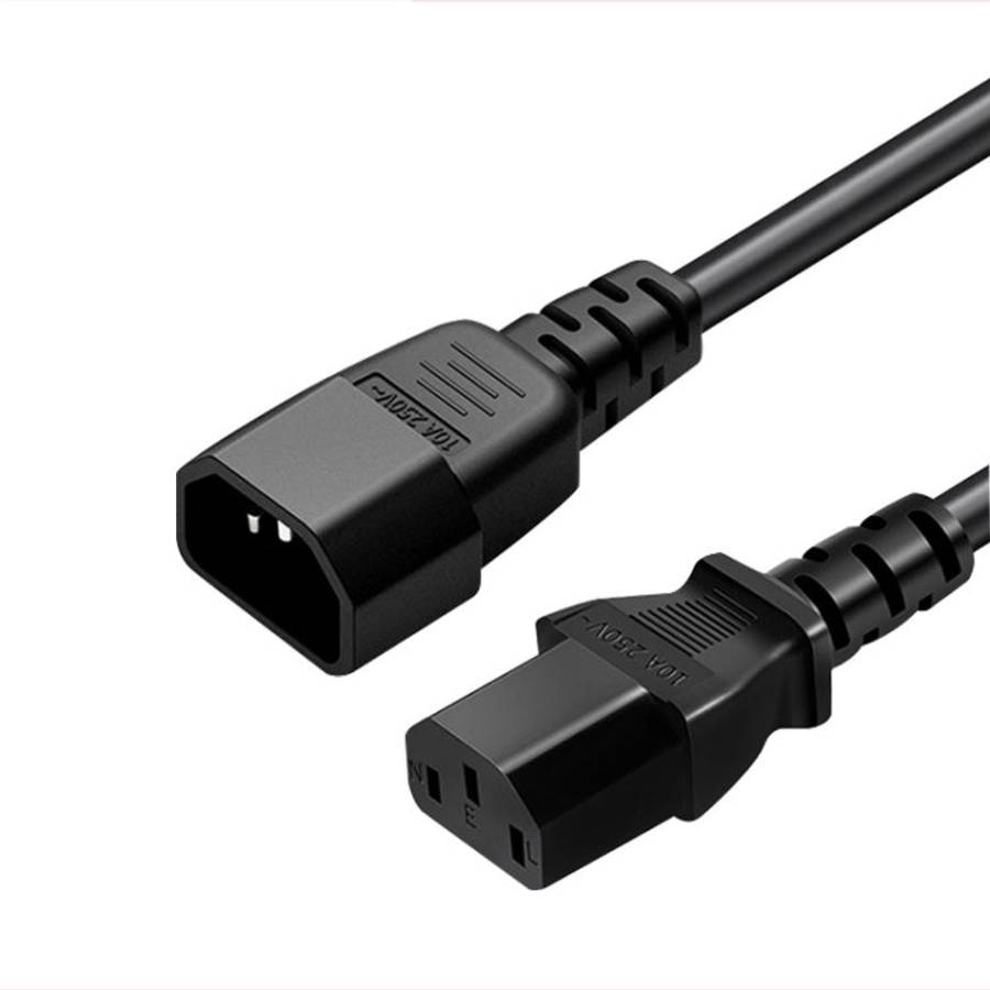 1.5m AC 3 Prong PC Power Extension Cord/Cable, 1.5m