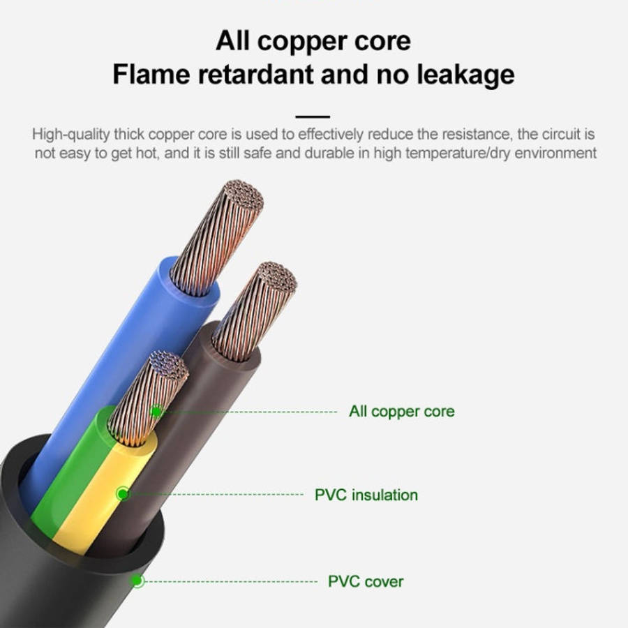 1.5m AC 3 Prong PC Power Extension Cord/Cable, 1.5m
