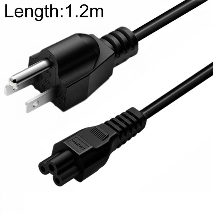 3 Prong Style US Notebook Power Cord, Cable Length: 1.2m, US Plug, Length:1.2m