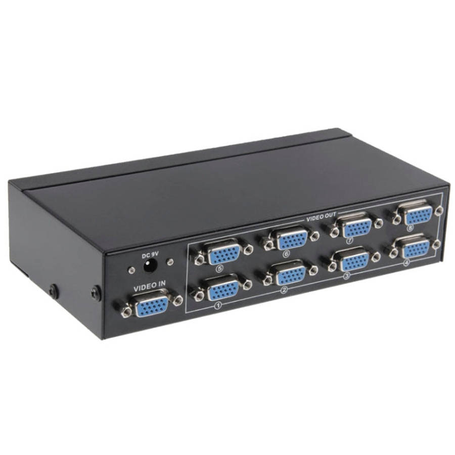 FJ-2508A 8 Port VGA Video Splitter High Resolution 1920 x 1440 Support 250MHz Video Bandwidth, 8 ...