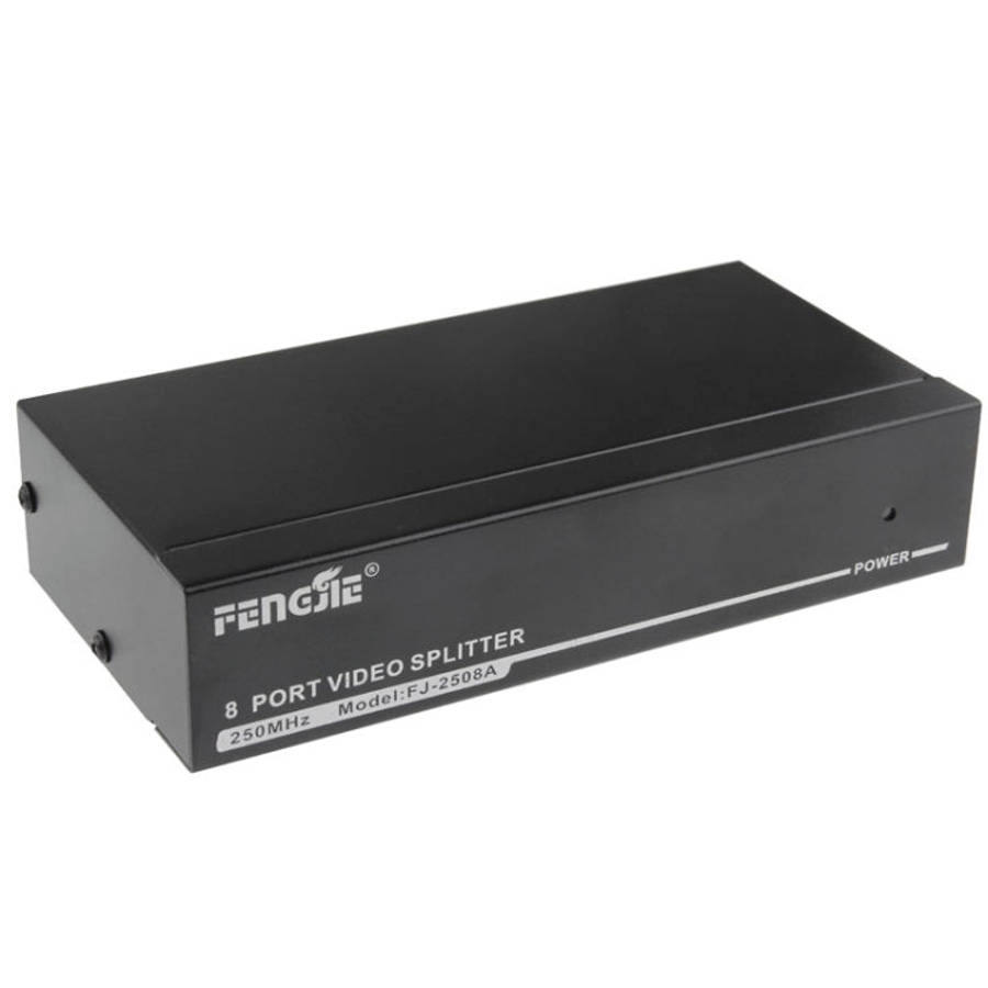 FJ-2508A 8 Port VGA Video Splitter High Resolution 1920 x 1440 Support 250MHz Video Bandwidth, 8 ...