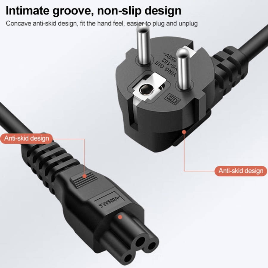 High Quality 3 Prong Style EU Notebook AC Power Cord, Length: 1.8m, 3 Prong Style EU Plug, Length...