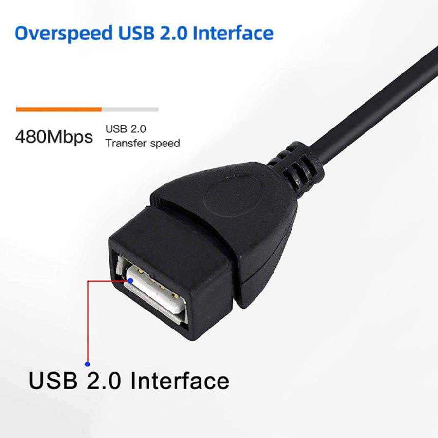 90 Degree Mini USB Male to USB 2.0 AF Adapter Cable with OTG Function, Length: 13cm, Right Augle ...
