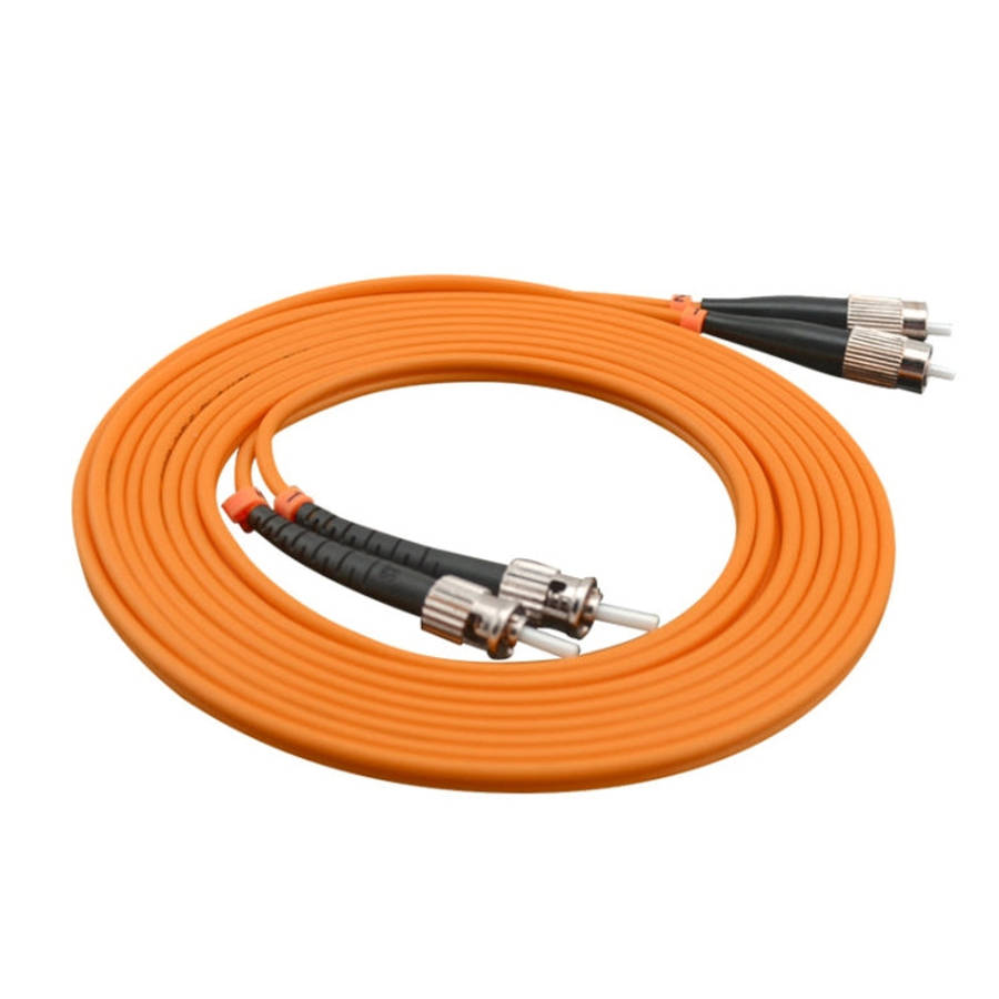 FC-ST Dual-Core Multi Mode Fiber Optic Jumper,Length: 3m, Dual-Core Multi Mode