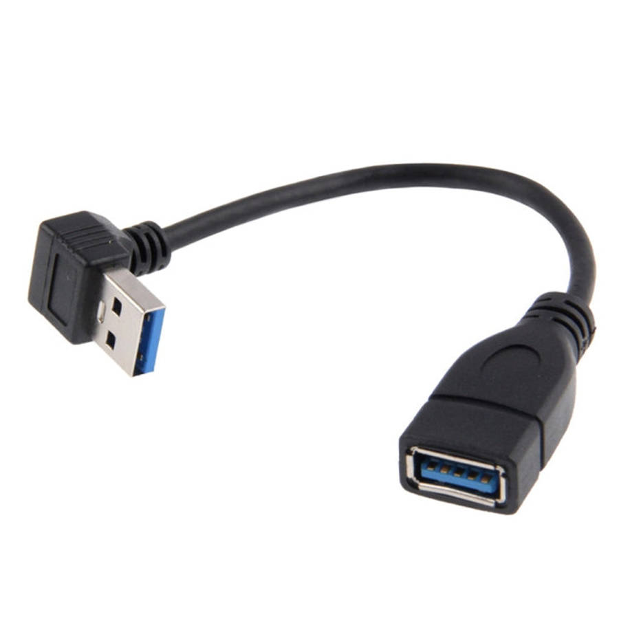 USB 3.0 Down Angle 90 degree  Extension Cable Male to Female Adapter Cord, Length: 15cm, Down Ang...