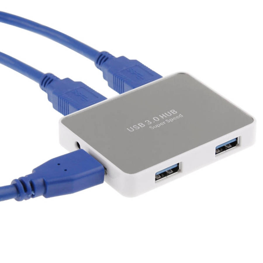 CR-H302 Mirror Surface 4 Ports USB 3.0 Super Speed 5Gbps HUB + 60cm USB 3.0 Transmission Cable, H...