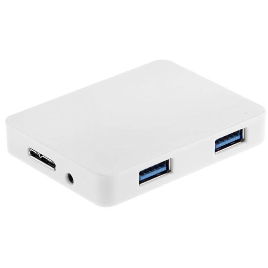 CR-H302 Mirror Surface 4 Ports USB 3.0 Super Speed 5Gbps HUB + 60cm USB 3.0 Transmission Cable, H...