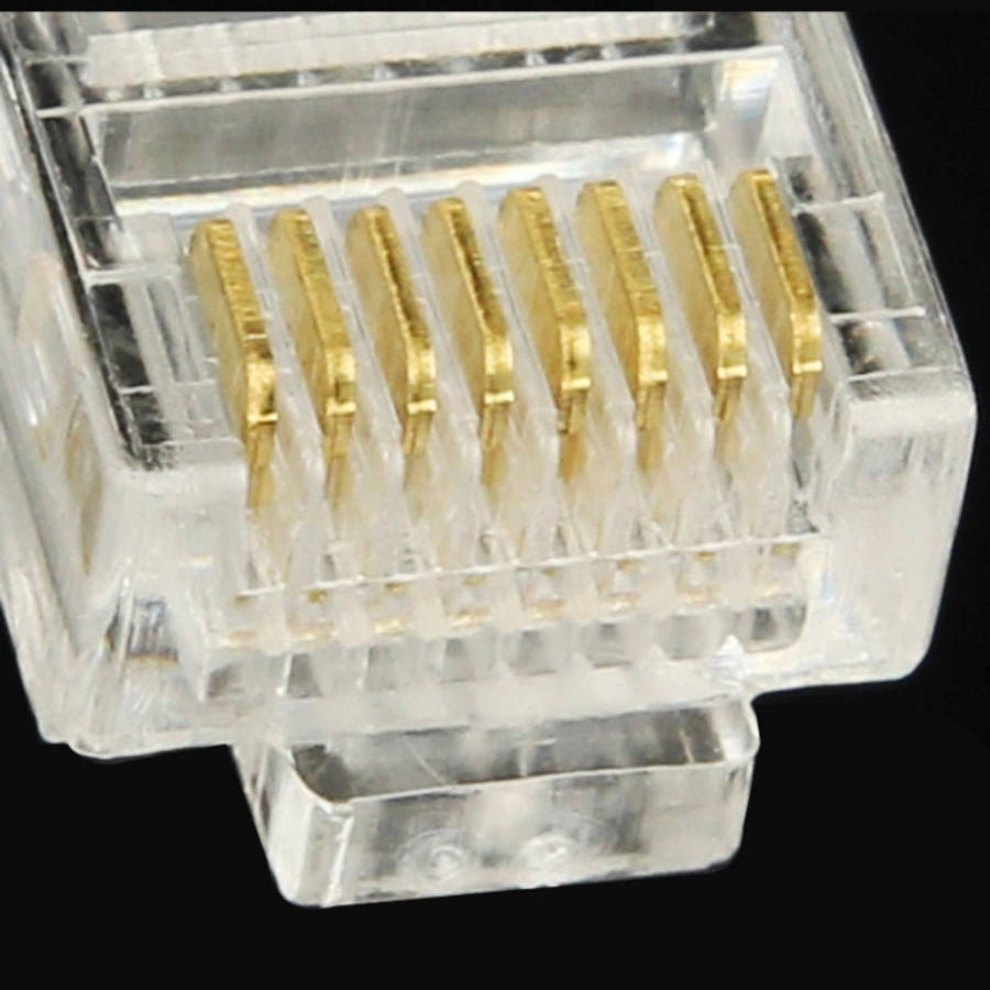 100pcs /Pack High-Performance RJ45 Connector Modular Plug, Gold: 3u 3 Feet, Gold: 3u 3 Feet