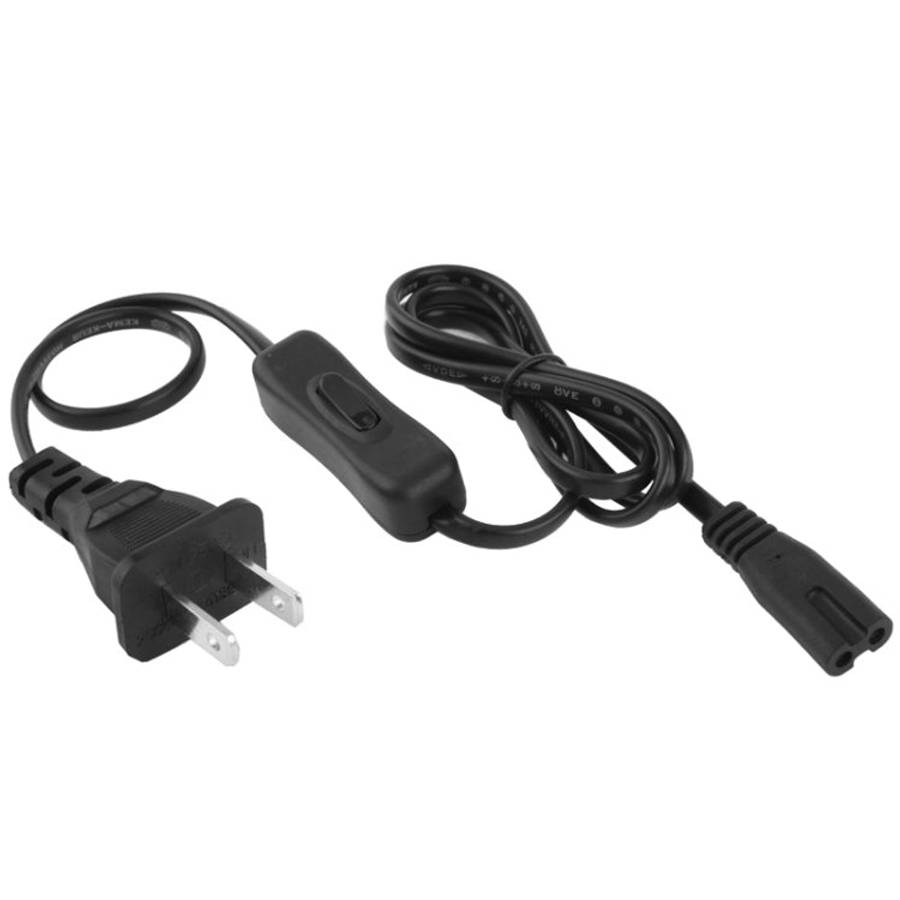 2 Prong Style US Plug AC Power Cord with 304 Switch, Length: 1.5m, Length: 1.5m