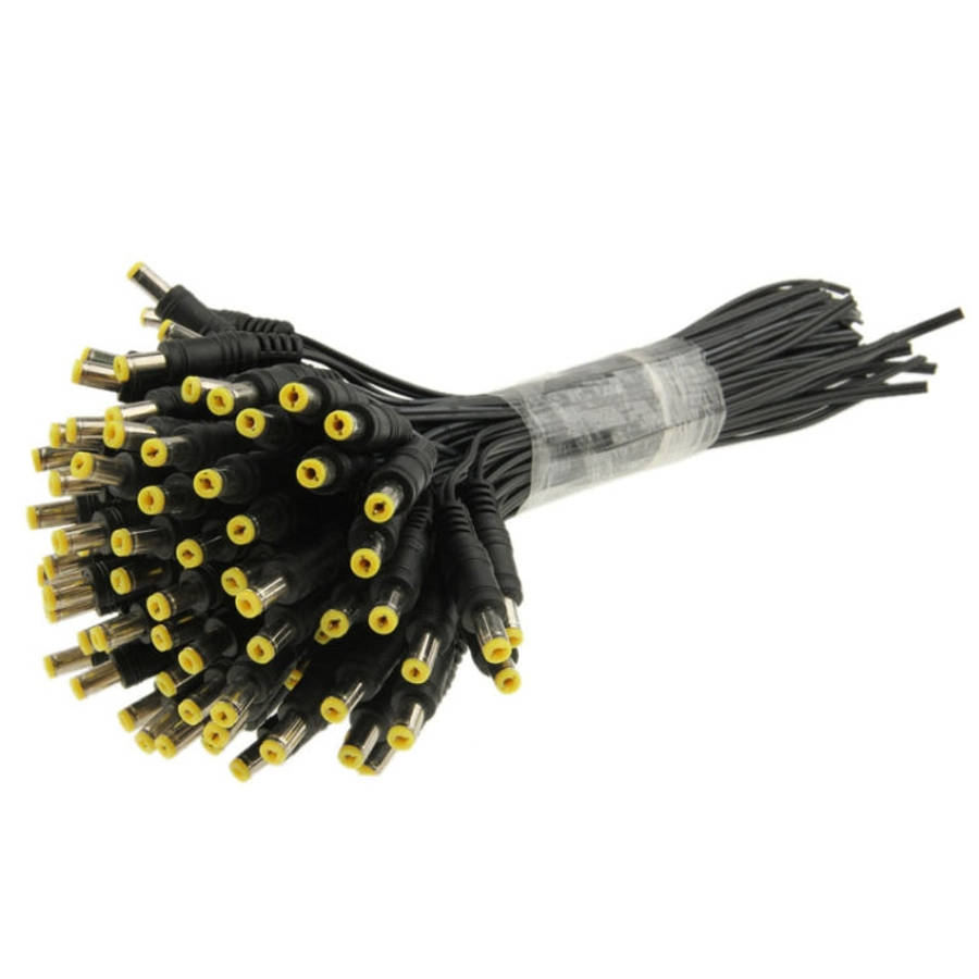 100 PCS 5.5 x 2.1mm DC Power Male Barrel Connector Adaptor for LED Light Controller, Length: 20cm