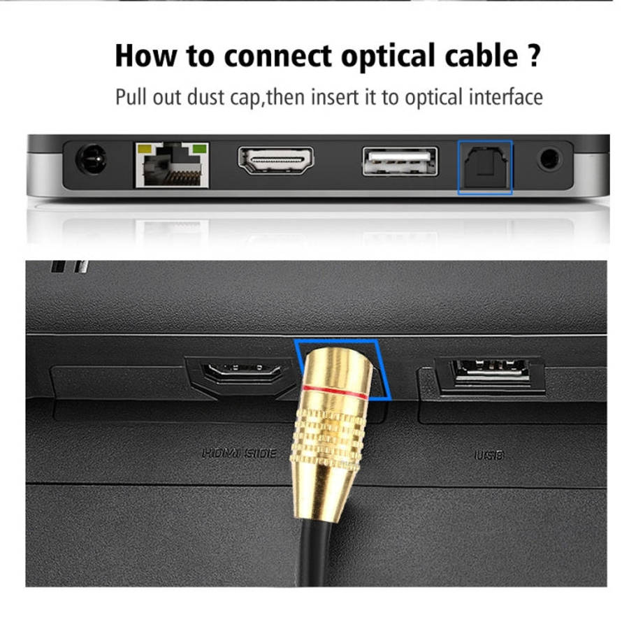 Digital Audio Optical Fiber Toslink Cable, Cable Length: 5m, OD: 5.0mm, 5m