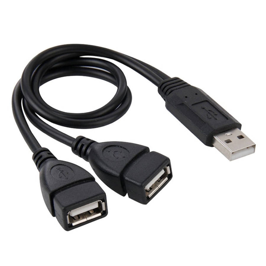 USB 2.0 Male to 2 Dual USB Female Jack Adapter Cable for Computer / Laptop, Length: About 30cm, U...