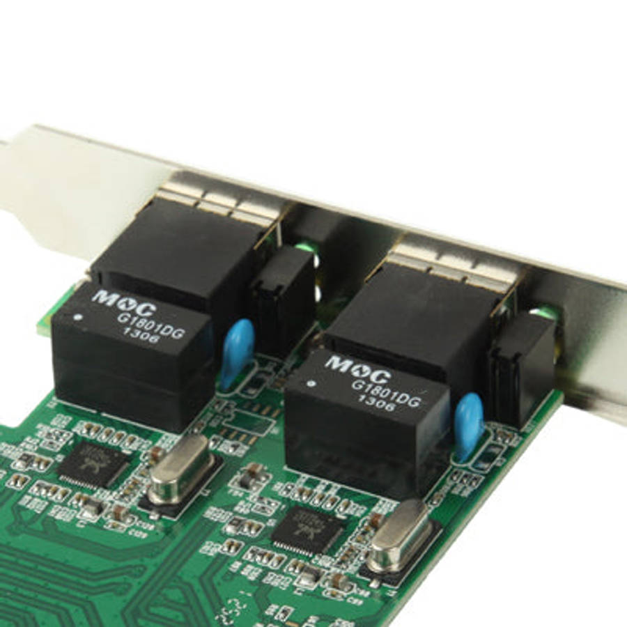 PCI-Express Dual Gigabit Ethernet Controller Card Adapter 2 Port RJ45 10/100/1000 BASE-T (IO-PCE8...