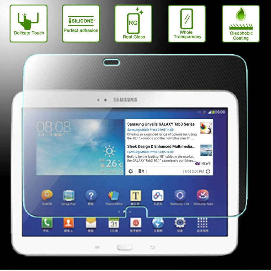 0.4mm 9H+ Surface Hardness 2.5D Explosion-proof Tempered Glass Film for Galaxy Tab 3 10.1 / P5200...