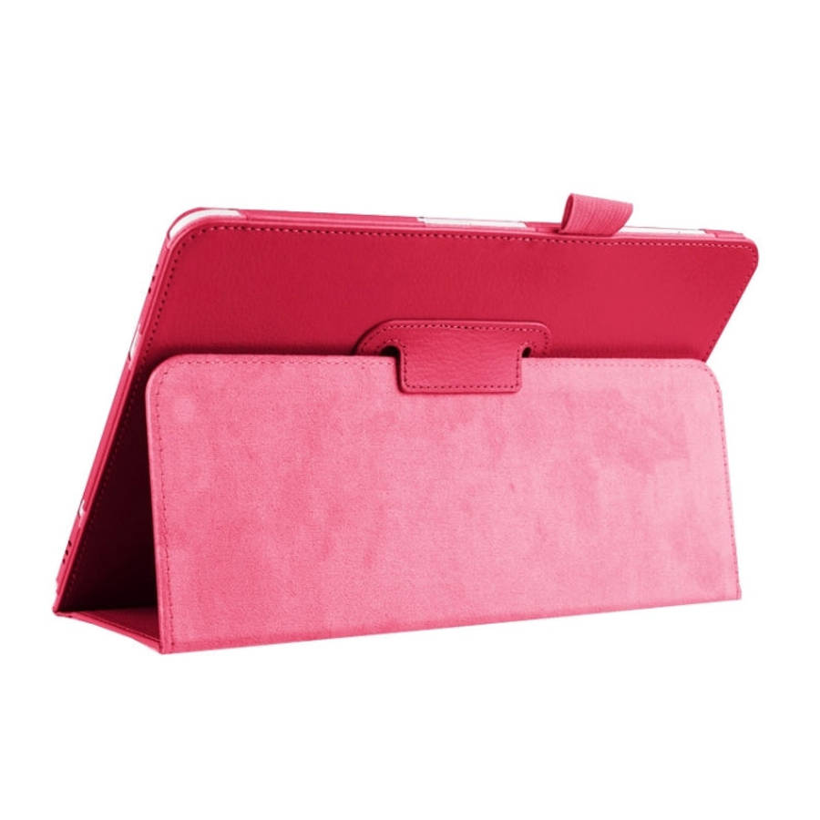 Litchi Texture Horizontal Flip Solid Color Smart Leather Case with Two-folding Holder & Sleep / W...
