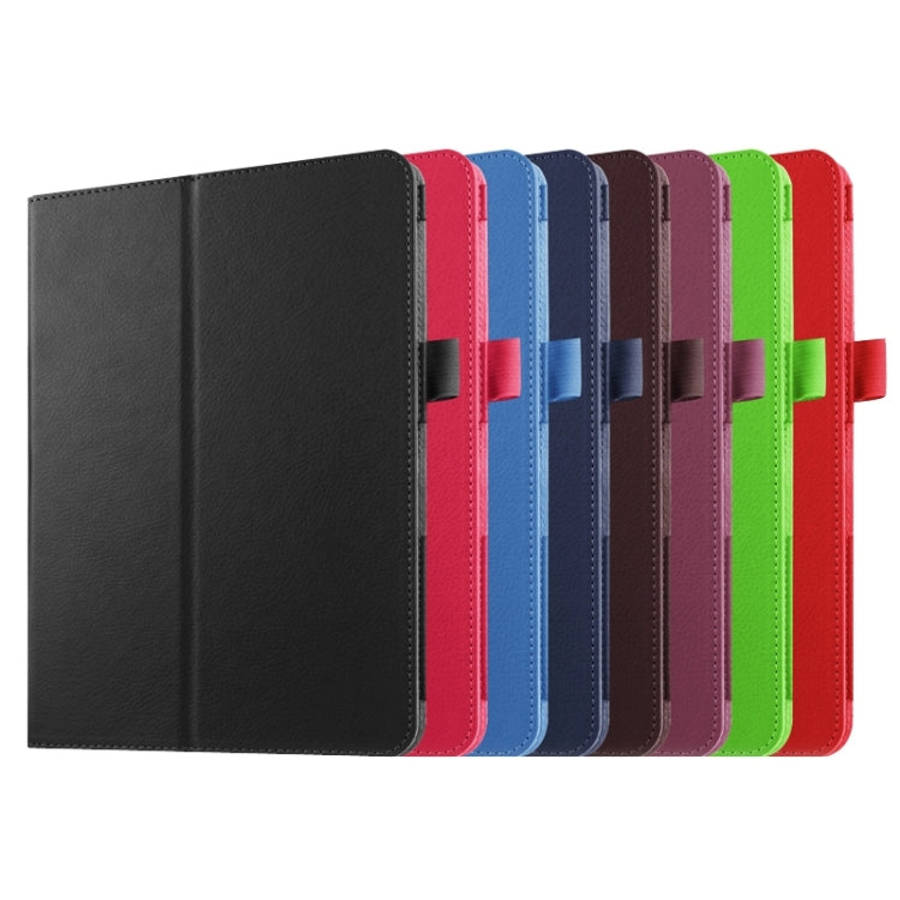 Litchi Texture Horizontal Flip Solid Color Smart Leather Case with Two-folding Holder & Sleep / W...