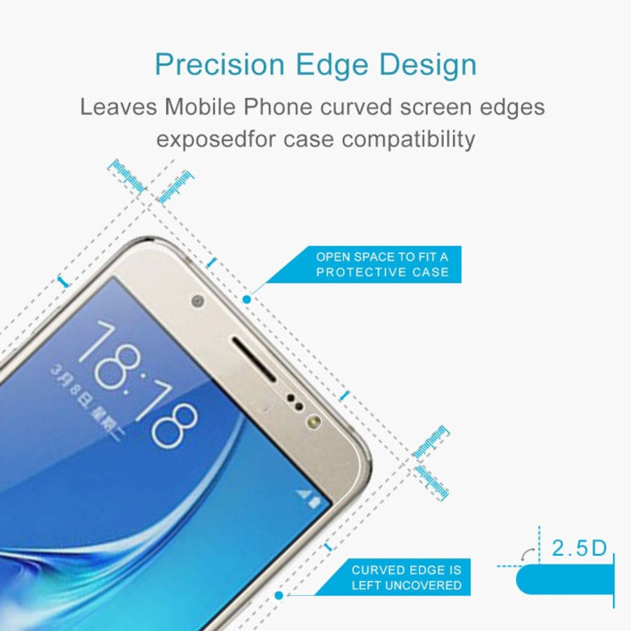 50 PCS HAWEEL 0.26mm 9H+ Surface Hardness 2.5D Explosion-proof Tempered Glass Film for Galaxy J7 ...